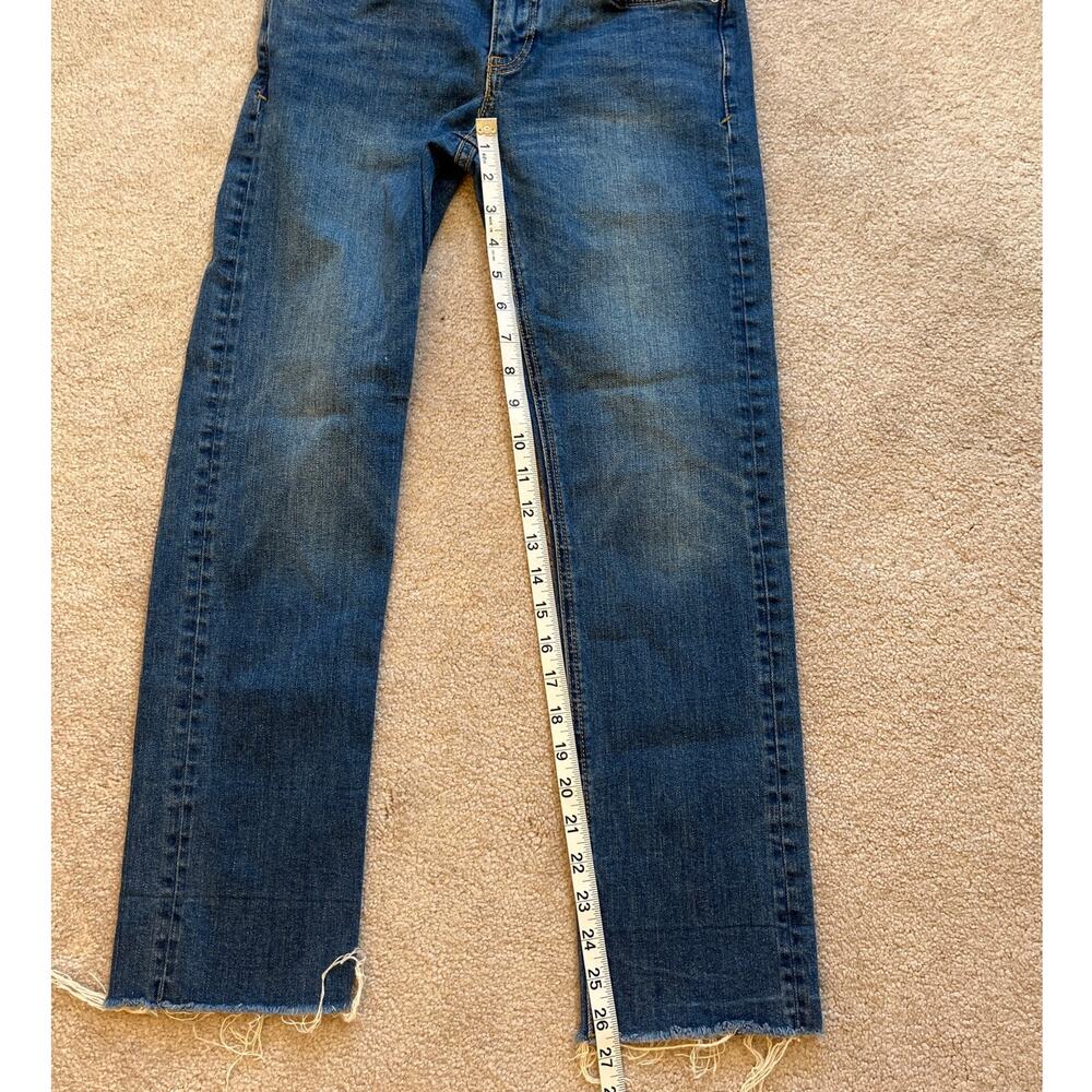Pilcro Anthropologie Slim Straight Jean Size 26 Mid Rise Raw Hem Stretch Raw Hem - Picture 7 of 7